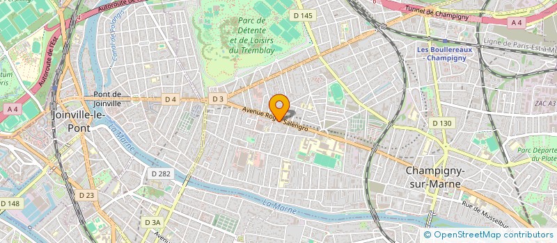 localisation de l'entreprise ROSAHE INVEST à CHAMPIGNY-SUR-MARNE