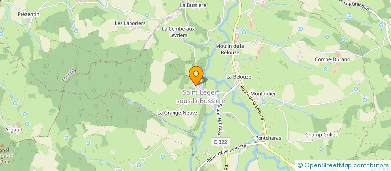 localisation de l'entreprise ROSALIE ECOLOGIE  SAINT-LEGER-SOUS-LA-BUSSIERE