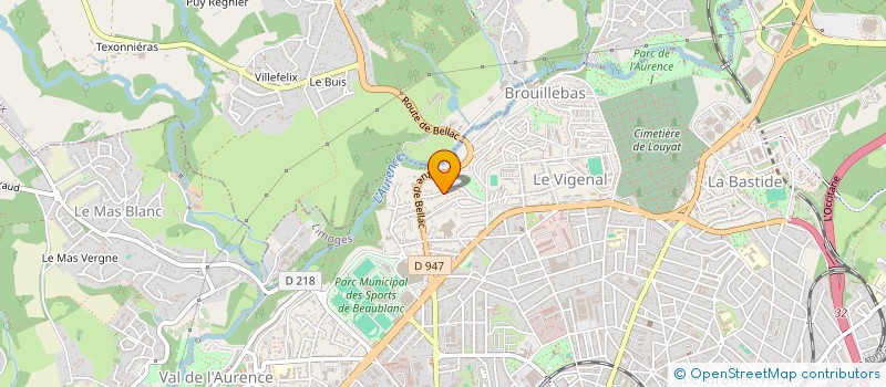 localisation de l'entreprise ROSALIN à LIMOGES