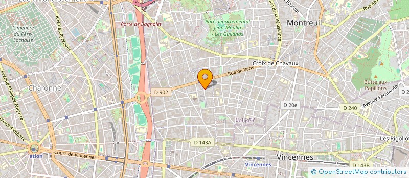localisation de l'entreprise ROSALINE à MONTREUIL