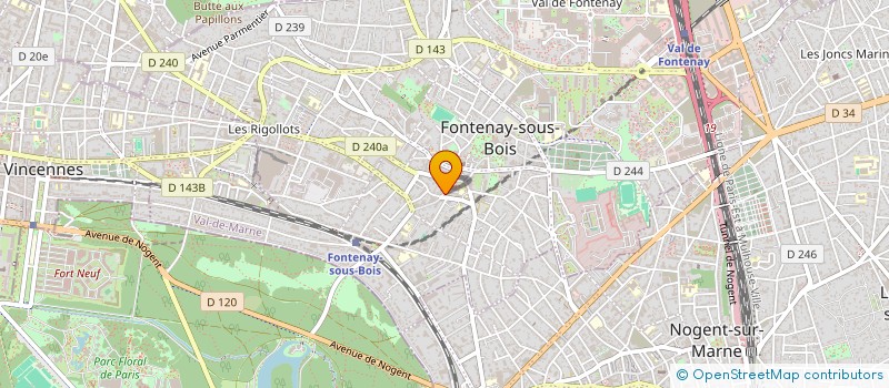localisation de l'entreprise ROSANDIA à FONTENAY-SOUS-BOIS