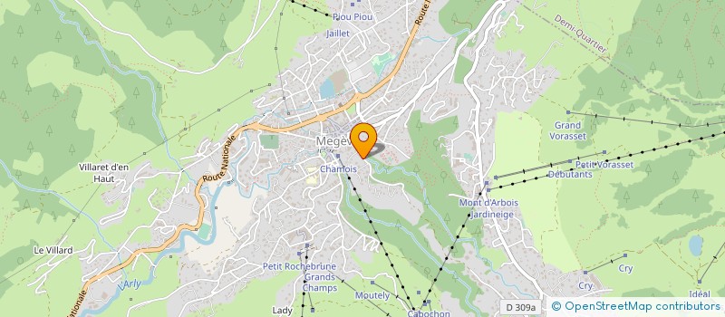 localisation de l'entreprise ROSATI VINS ET SPIRITUEUX  MEGEVE