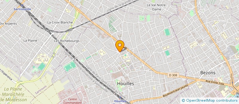localisation de l'entreprise ROSAZ EFRM à HOUILLES