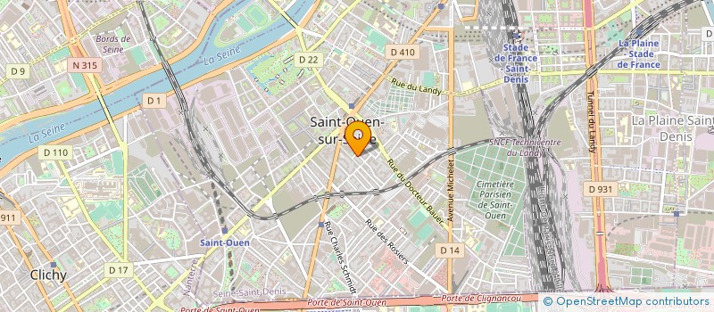 localisation de l'entreprise ROSBRAND V à SAINT-OUEN-SUR-SEINE