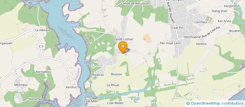 localisation de l'entreprise ROSBRAS VOILE à RIEC-SUR-BELON