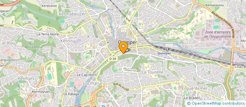 localisation de l'entreprise ROSBRAZ  QUIMPER