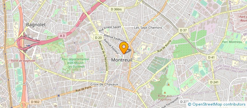 localisation de l'entreprise ROSCH IMMOBILIER à MONTREUIL