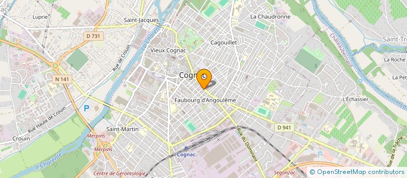 localisation de l'entreprise ROSE à COGNAC