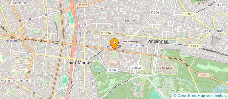 localisation de l'entreprise ROSE à VINCENNES