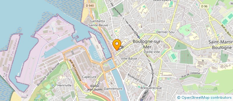 localisation de l'entreprise ROSE BEAUTE à BOULOGNE-SUR-MER