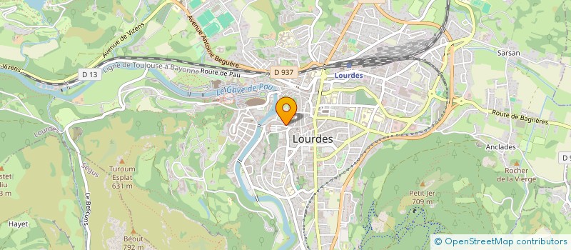 localisation de l'entreprise ROSE CHOCOLAT à LOURDES