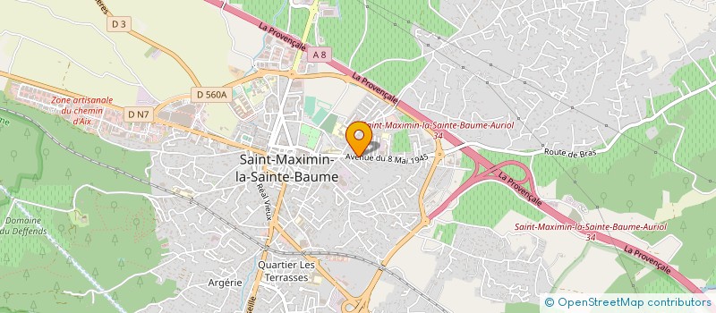 localisation de l'entreprise ROSE D'ARGENT à SAINT-MAXIMIN-LA-SAINTE-BAUME