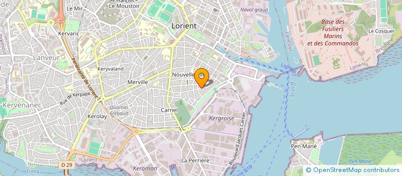 localisation de l'entreprise ROSE D.B  LORIENT