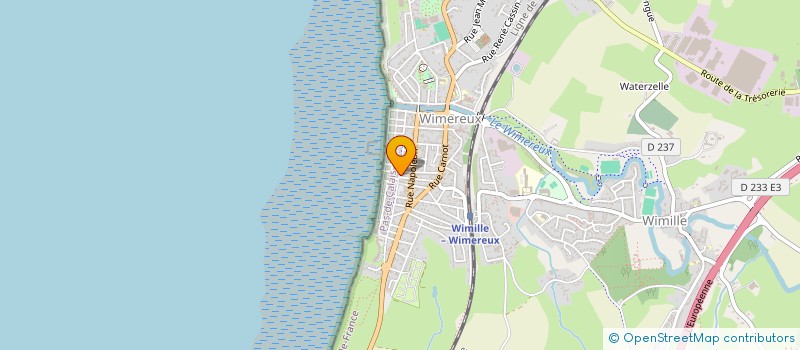 localisation de l'entreprise ROSE DE LA PLAGE  WIMEREUX