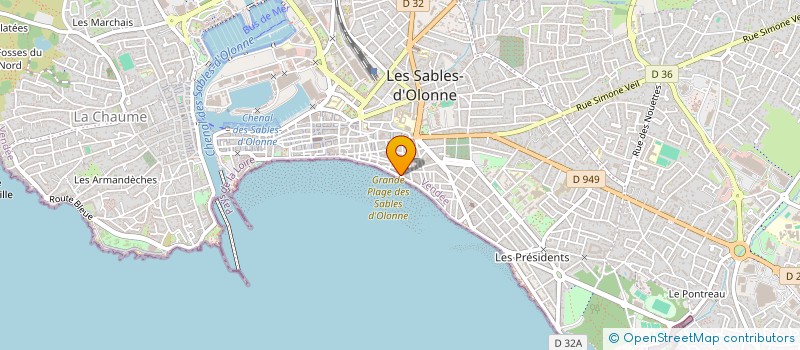 localisation de l'entreprise ROSE DES SABLES à LES SABLES D'OLONNE