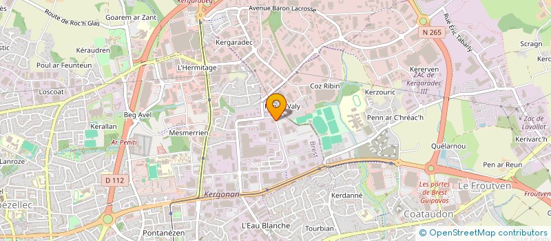 localisation de l'entreprise ROSE DES VENTS  BREST