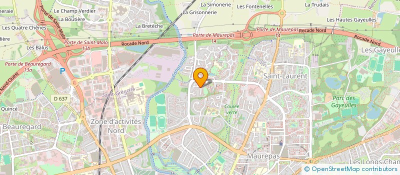 localisation de l'entreprise ROSE DES VENTS  RENNES