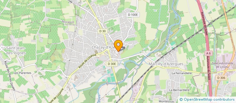 localisation de l'entreprise ROSE DES VENTS  CHAZAY-D'AZERGUES