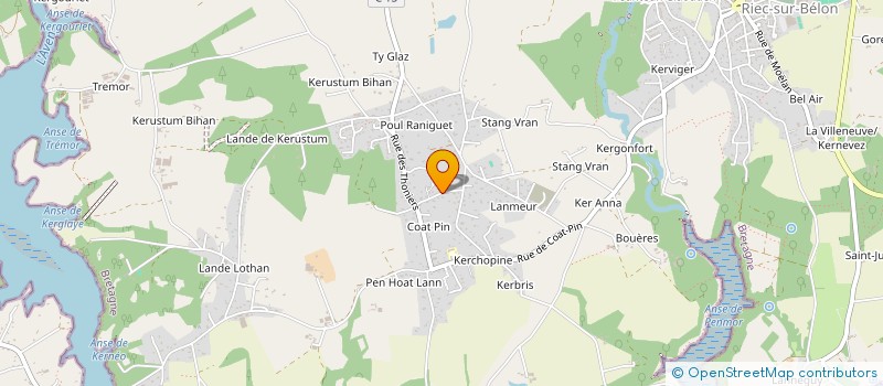 localisation de l'entreprise ROSE DES VENTS  RIEC-SUR-BELON