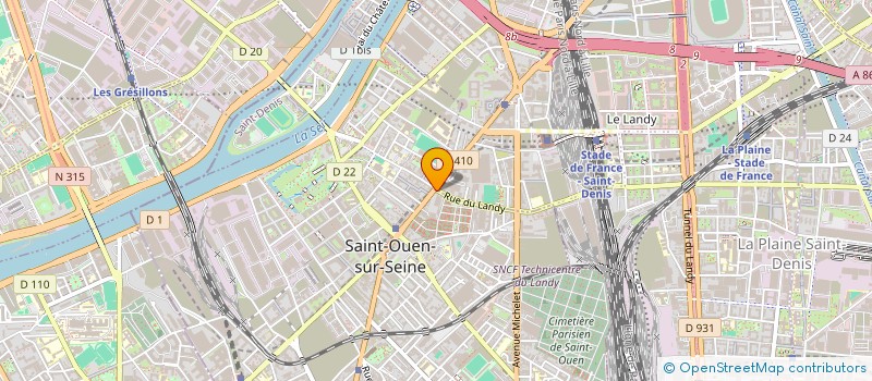 localisation de l'entreprise ROSE DESIGN à SAINT-OUEN-SUR-SEINE