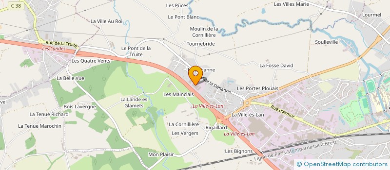 localisation de l'entreprise ROSE ELUDIS CHARPENTE  LAMBALLE-ARMOR