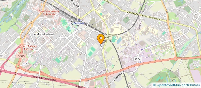 localisation de l'entreprise ROSE ET VERT à BETHUNE