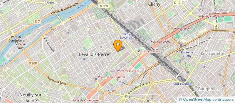 localisation de l'entreprise ROSE FLUO à LEVALLOIS-PERRET