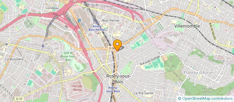localisation de l'entreprise ROSE & JASMIN à ROSNY-SOUS-BOIS