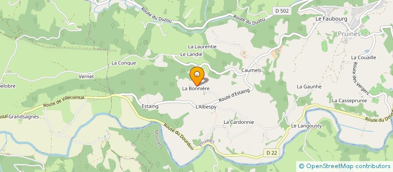 localisation de l'entreprise ROSE PELAGIE  PRUINES