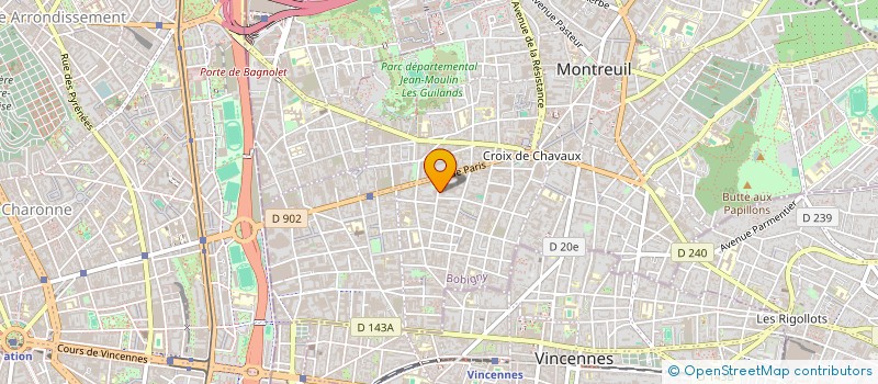 localisation de l'entreprise ROSE PICOT ASSOCIATION  MONTREUIL