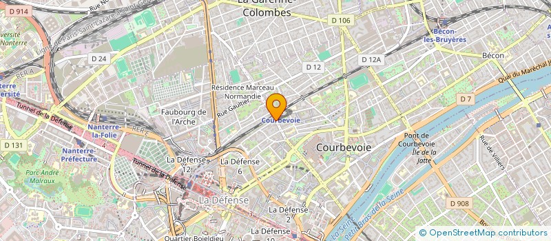 localisation de l'entreprise ROSEE DU JARDIN à COURBEVOIE