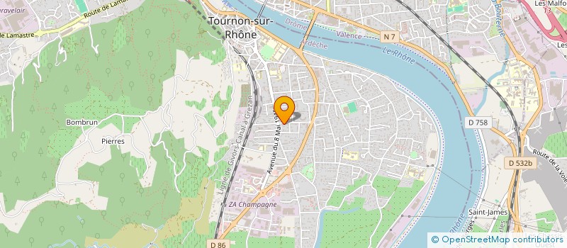 localisation de l'entreprise ROSELEM à TOURNON-SUR-RHONE