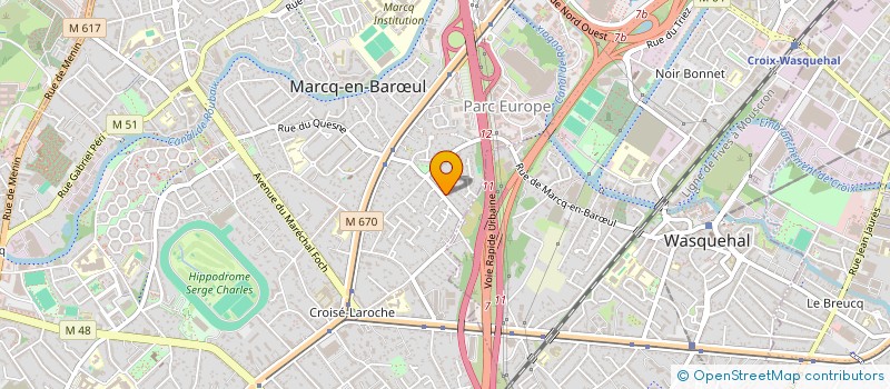 localisation de l'entreprise ROSELOI 2019 à MARCQ-EN-BARŒUL