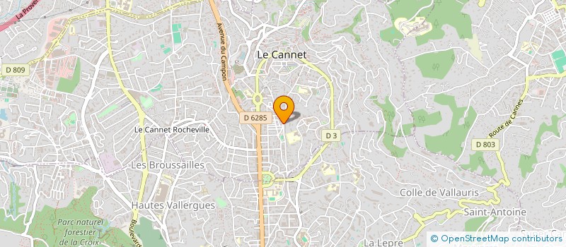 localisation de l'entreprise ROSELYS à LE CANNET