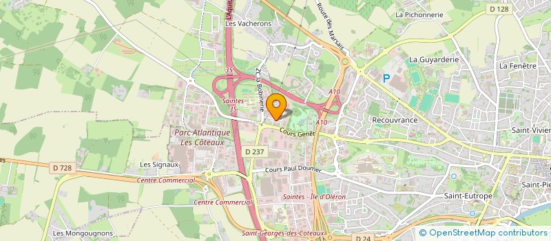 localisation de l'entreprise ROSEMALO  SAINTES