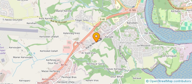 localisation de l'entreprise ROSERAIE DE BEL AIR  PLUGUFFAN