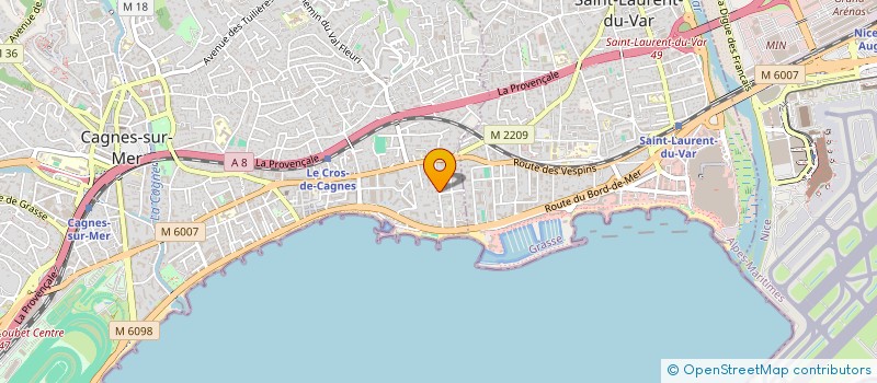 localisation de l'entreprise ROSERAINE à CAGNES-SUR-MER