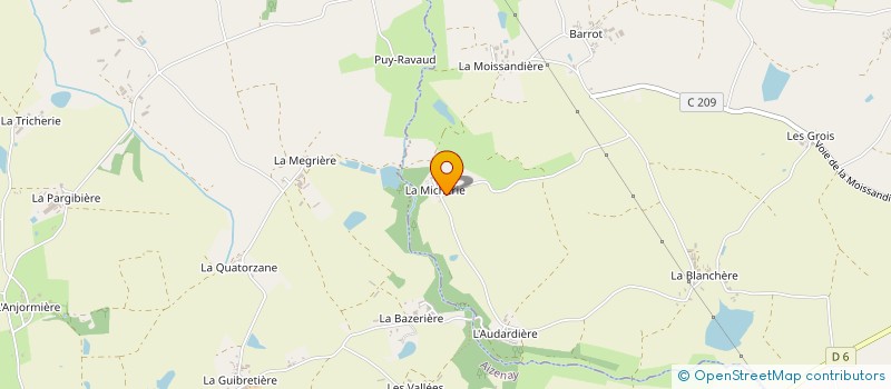 localisation de l'entreprise ROSES ATTITUD' à LE POIRE-SUR-VIE