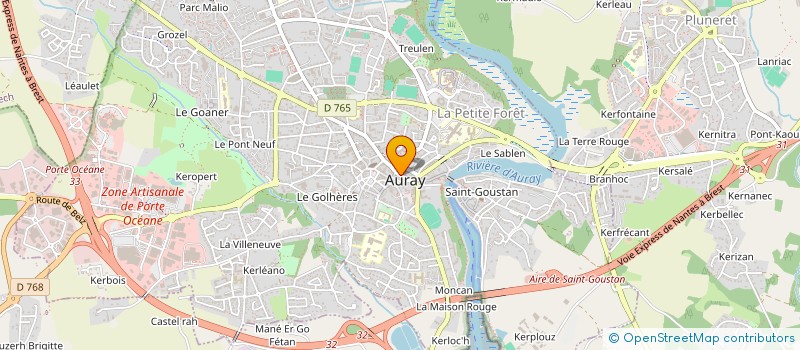 localisation de l'entreprise ROSEVALIS à AURAY