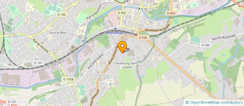 localisation de l'entreprise ROSIER ET FILS  MAUBEUGE
