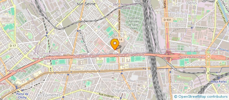 localisation de l'entreprise ROSIERS 150 à SAINT-OUEN-SUR-SEINE