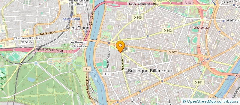 localisation de l'entreprise ROSIERS à BOULOGNE-BILLANCOURT