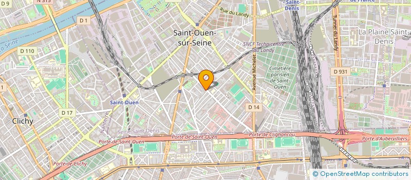 localisation de l'entreprise ROSIERS DISTRIBUTION  SAINT-OUEN-SUR-SEINE