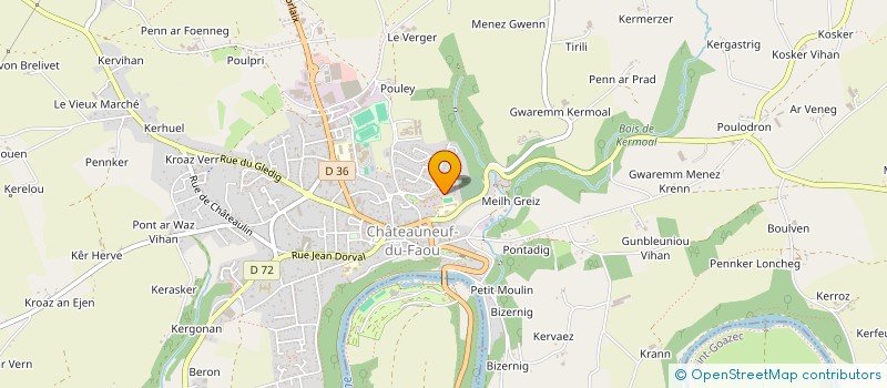 localisation de l'entreprise ROSMEUR  CHATEAUNEUF-DU-FAOU