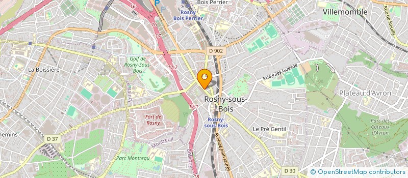 localisation de l'entreprise ROSNY à ROSNY-SOUS-BOIS