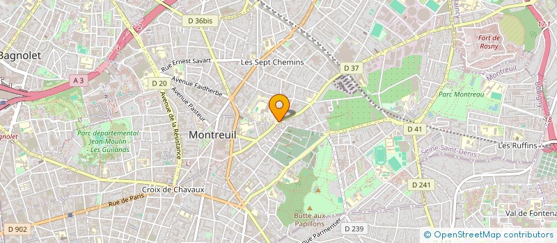 localisation de l'entreprise ROSNY ALIM à MONTREUIL