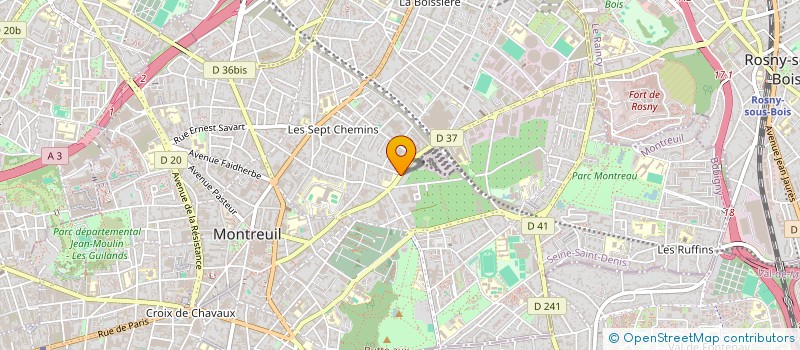 localisation de l'entreprise ROSNY ALIMENTATION à MONTREUIL