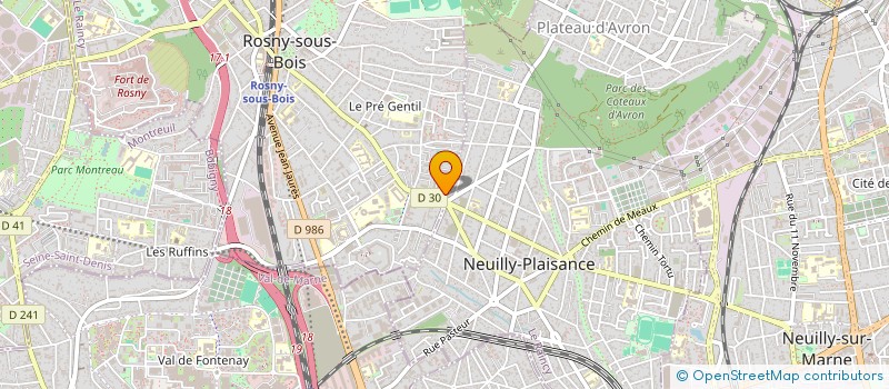 localisation de l'entreprise ROSNY CONSTRUCTIONS  ROSNY-SOUS-BOIS