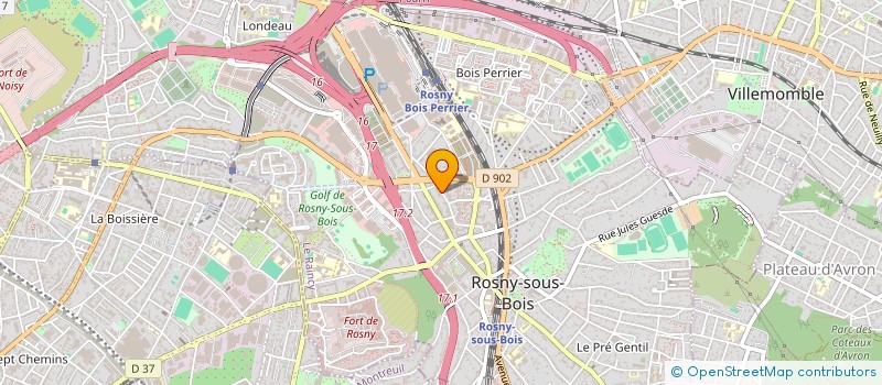 localisation de l'entreprise ROSNY INDOOR CLUB à ROSNY-SOUS-BOIS