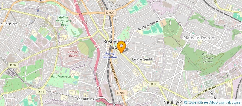 localisation de l'entreprise ROSNY INFORMATIQUE à ROSNY-SOUS-BOIS